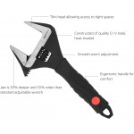 Plumbing Adjustable Wrench with Soft Grip, Wide Mouth, 6 inch x 2.50 inch x 0.6 inch Plumbing Adjustable Wrench with Soft Grip, Wide Mouth, 6 inch x 2.50 inch x 0.6 inch