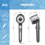 Filtered Shower Head with Handheld, High Pressure Water Flow and Multiple Spray Modes Shower Head with Filter, Power Wash for Hard Water, Showerhead with ON/OFF Switch for Pets Bath
