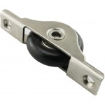 Door Roller 2PCS Black 29mm Diameter Nylon Wheel Sliding Door Window Weight Pulley Stainless Steel Shell with Screws