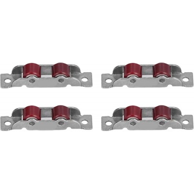 4Set Push Pull Window Pulley, with Screws Double Wheel Sliding Window Door Roller Hardwares Sliding Door Roller Assembly,Window Pulley