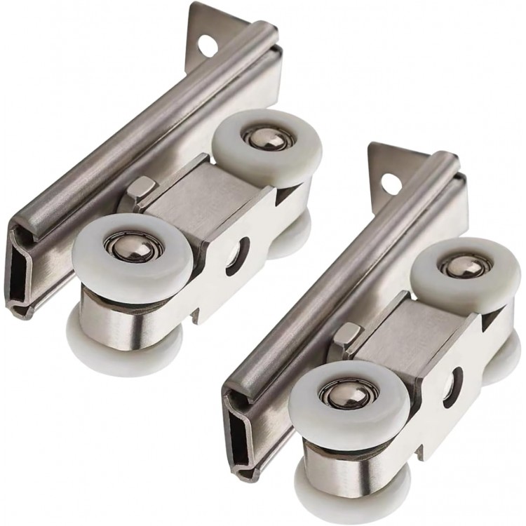2pcs 4-Wheel Stainless Stee Hanging Wheel Suitable fo Sliding Doors in Halls and Kitchen cabinets wadrobe Sliding Door(Wheel 23mm/0.9") 2pcs 4-Wheel Stainless Stee Hanging Wheel Suitable fo Sliding Doors in Halls and Kitchen cabinets wadrobe Sliding Door(Wheel 23mm/0.9")