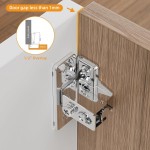 20 Pack 1/2" Overlay Soft Close Face Frame & Frameless Hinges, Stainless Steel Quiet 3D Concealed for Kitchen Door, 105° Slow Smooth Hardware Replacement, Self Closing Hidden, Satin Nickel 20 Pack 1/2" Overlay Soft Close Face Frame & Frameless Hinges, Stainless Steel Quiet 3D Concealed for Kitchen Door, 105° Slow Smooth Hardware Replacement, Self Closing Hidden, Satin Nickel