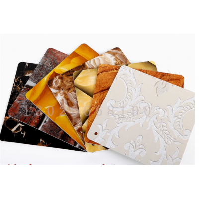 uv plate imitation marble wall decoration paint-free high gloss panel waterproof fire ktv hotel stone plastic wall panel